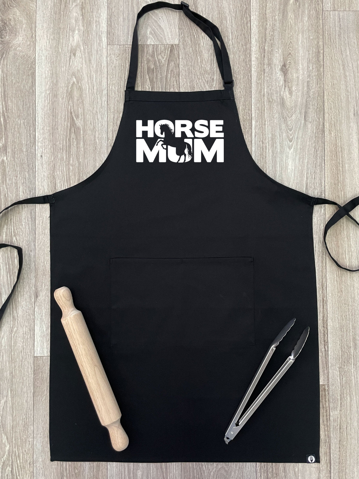Horse Mum Silhouette Bib Apron