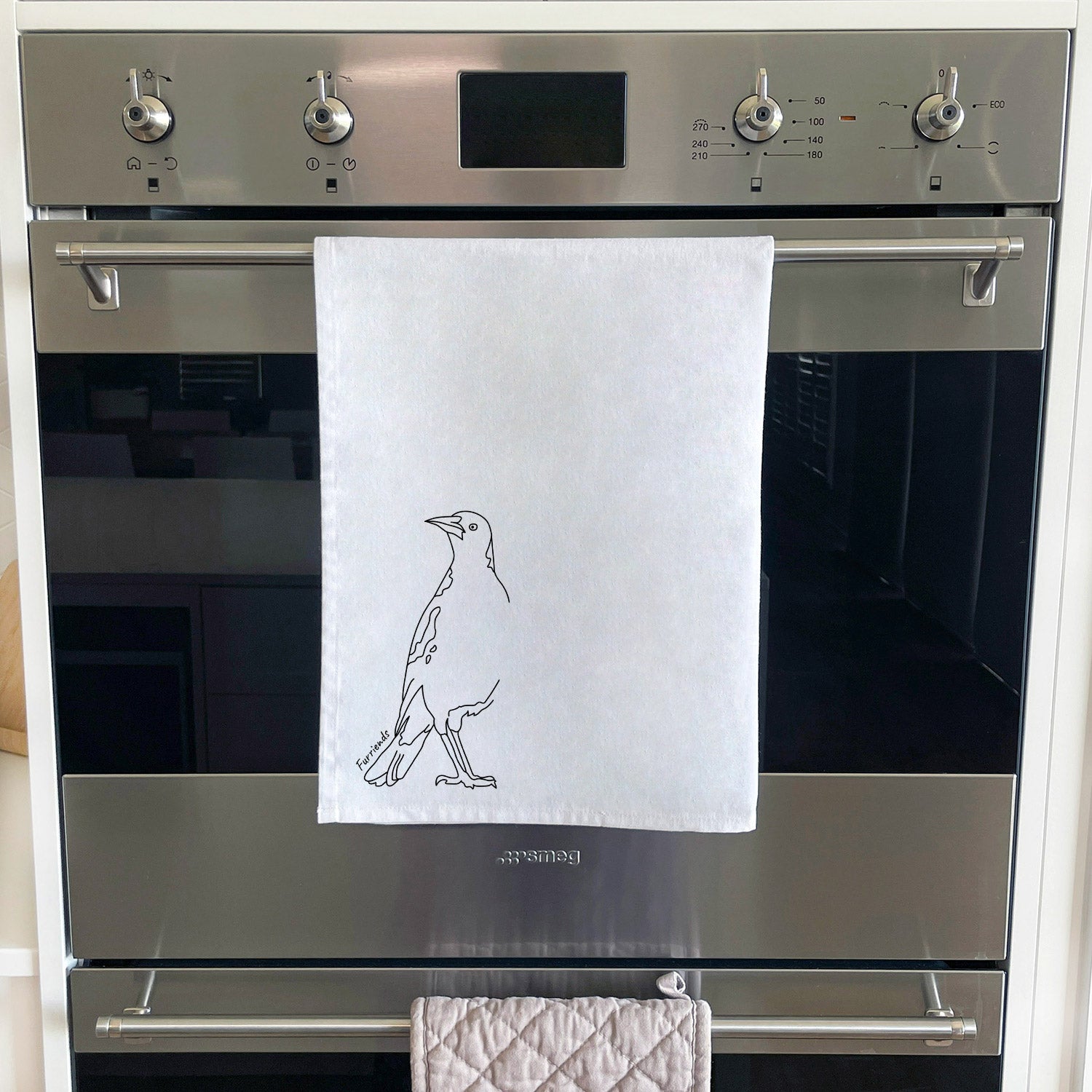 Australian Magpie Tea Towel