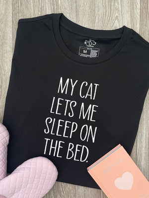 My Cat Lets Me Sleep On The Bed Ava Women's Regular Fit Tee