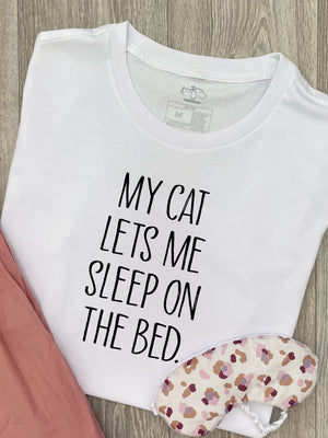 My Cat Lets Me Sleep On The Bed Ava Women's Regular Fit Tee