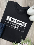 Warning Sign! Easily Distracted By... Customisable Ava Women's Regular Fit Tee