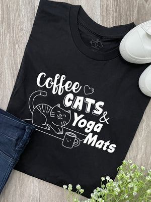 Coffee, Cats & Yoga Mats Ava Women's Regular Fit Tee