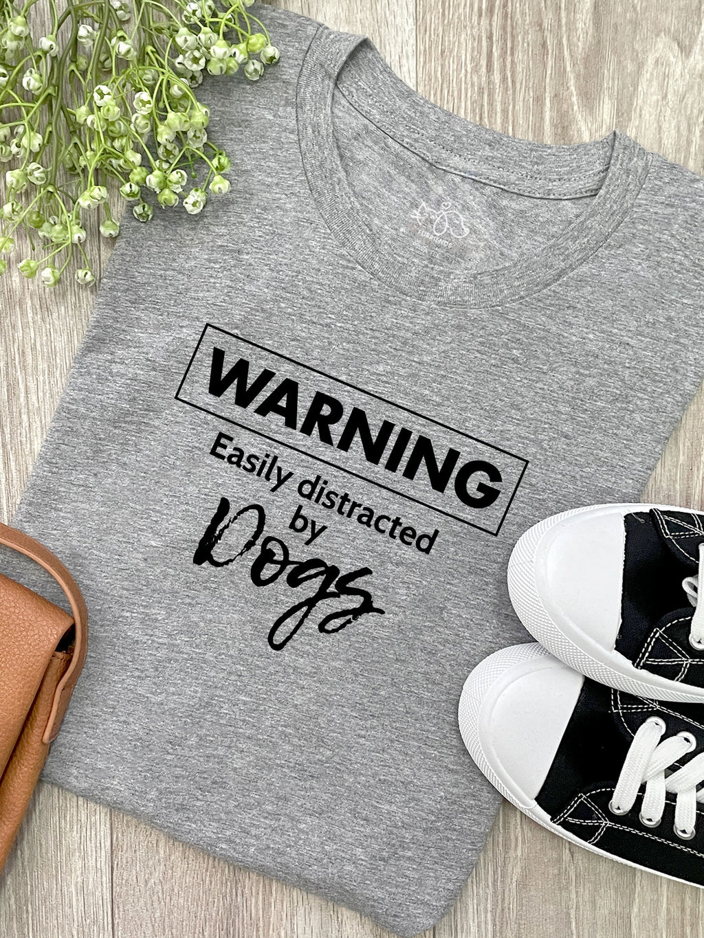 Warning. Easily Distracted by Dogs Ava Women's Regular Fit Tee