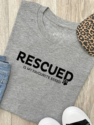 Rescued Is My Favourite Breed Ava Women's Regular Fit Tee