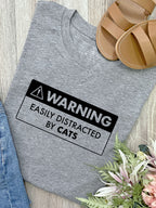 Warning Sign! Easily Distracted By... Customisable Ava Women's Regular Fit Tee