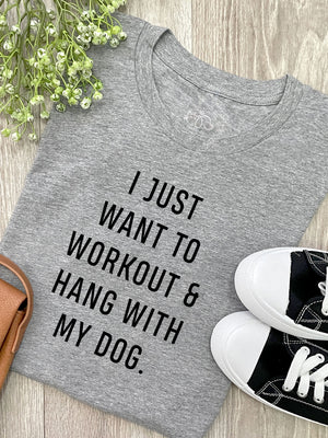 Workout & Hang With My Dog Ava Women's Regular Fit Tee