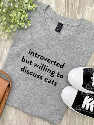 Introverted But Willing To Discuss Cats Ava Women's Regular Fit Tee