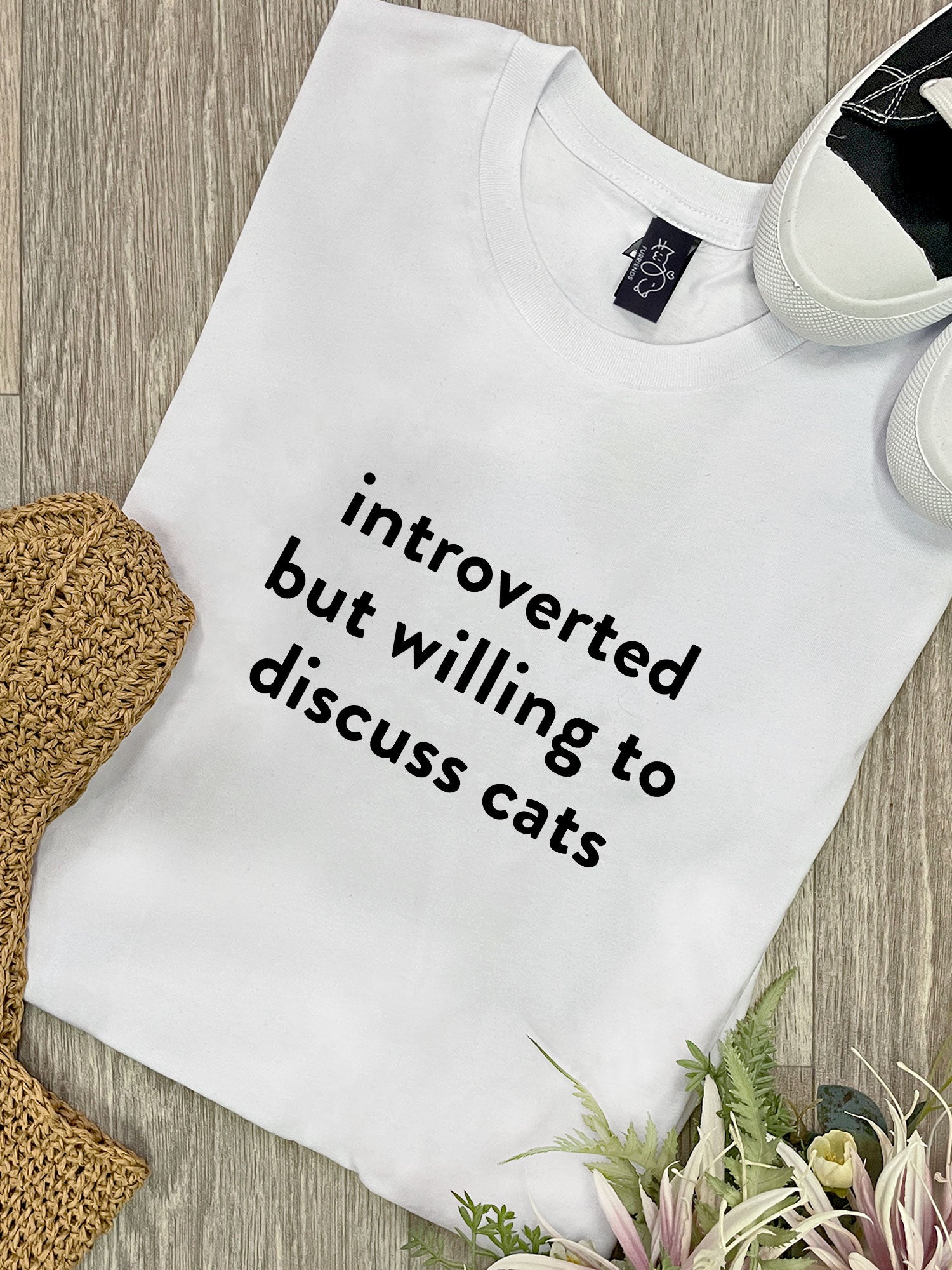 Introverted But Willing To Discuss Cats Ava Women's Regular Fit Tee
