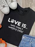 Love Is... Wet Noses & Wagging Tails! Ava Women's Regular Fit Tee