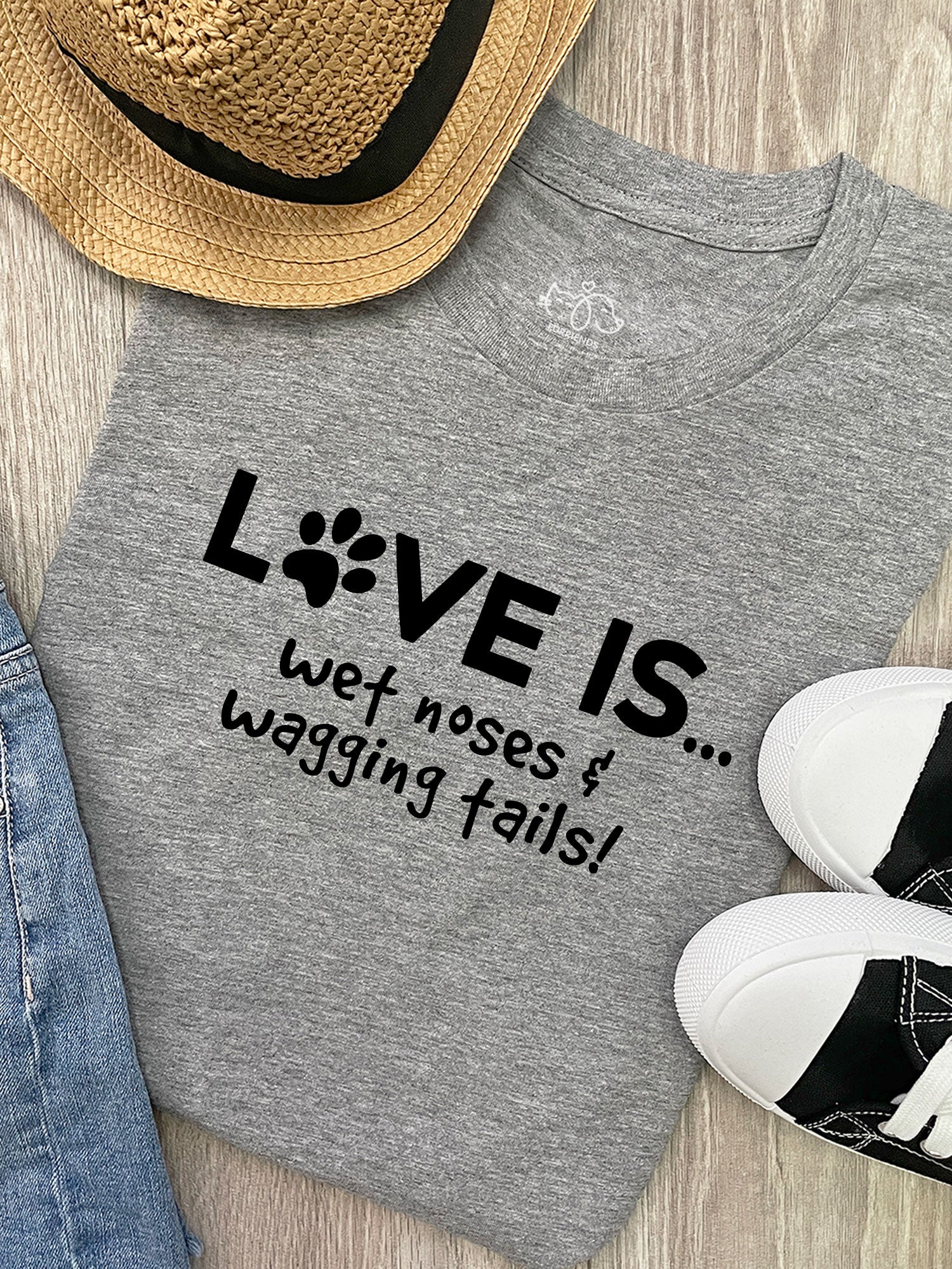 Love Is... Wet Noses & Wagging Tails! Ava Women's Regular Fit Tee