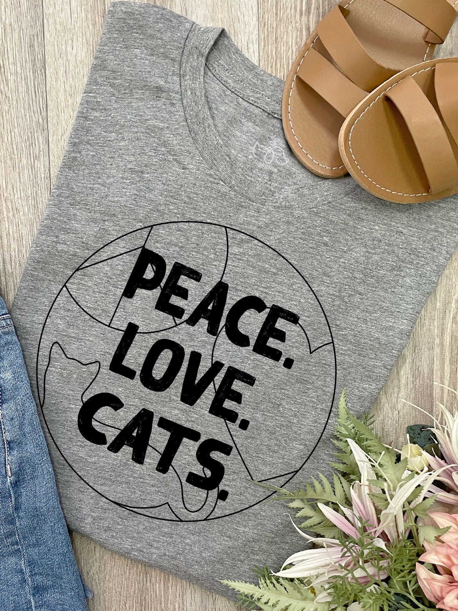 Peace. Love. Cats. Ava Women's Regular Fit Tee