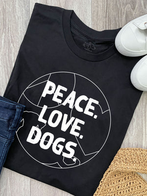 Peace. Love. Dogs. Ava Women's Regular Fit Tee