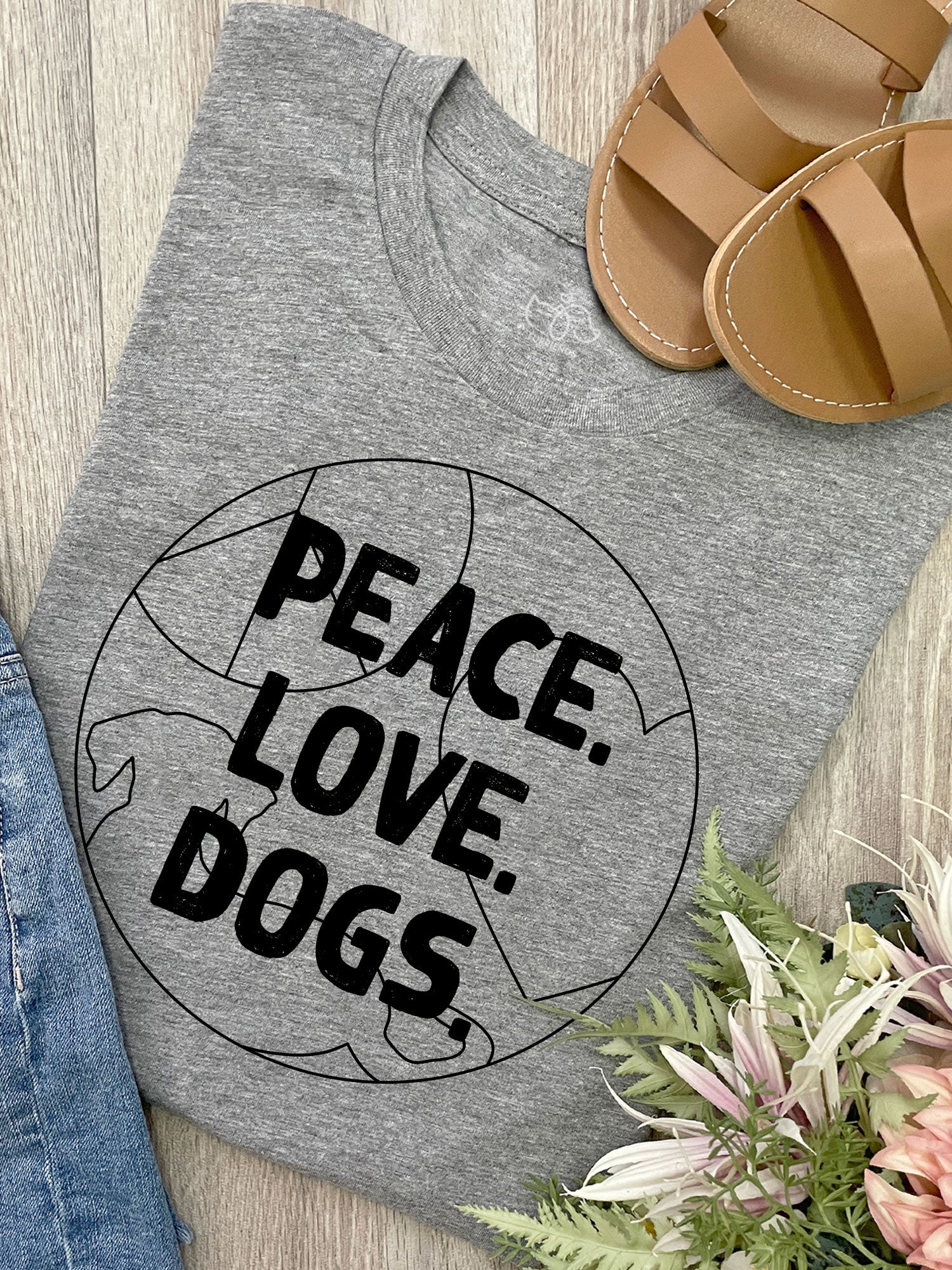 Peace. Love. Dogs. Ava Women's Regular Fit Tee
