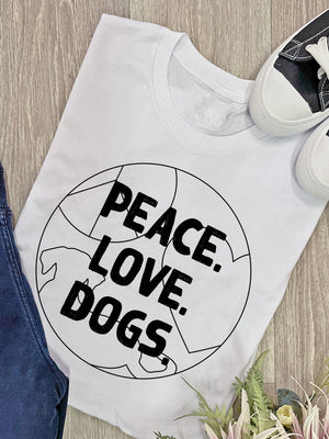 Peace. Love. Dogs. Ava Women's Regular Fit Tee