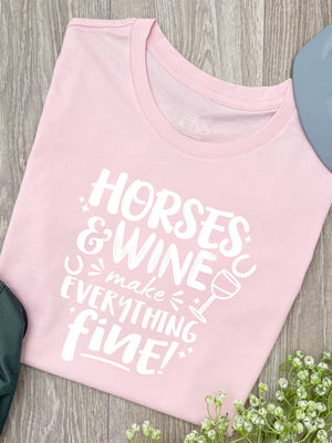 Horses & Wine Make Everything Fine Ava Women's Regular Fit Tee