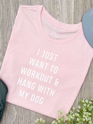 Workout & Hang With My Dog Ava Women's Regular Fit Tee