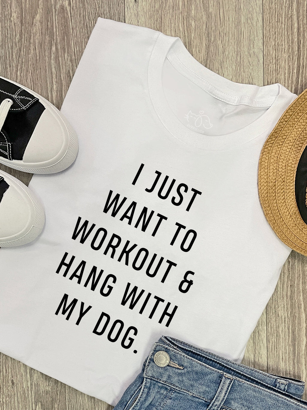 Workout & Hang With My Dog Ava Women's Regular Fit Tee