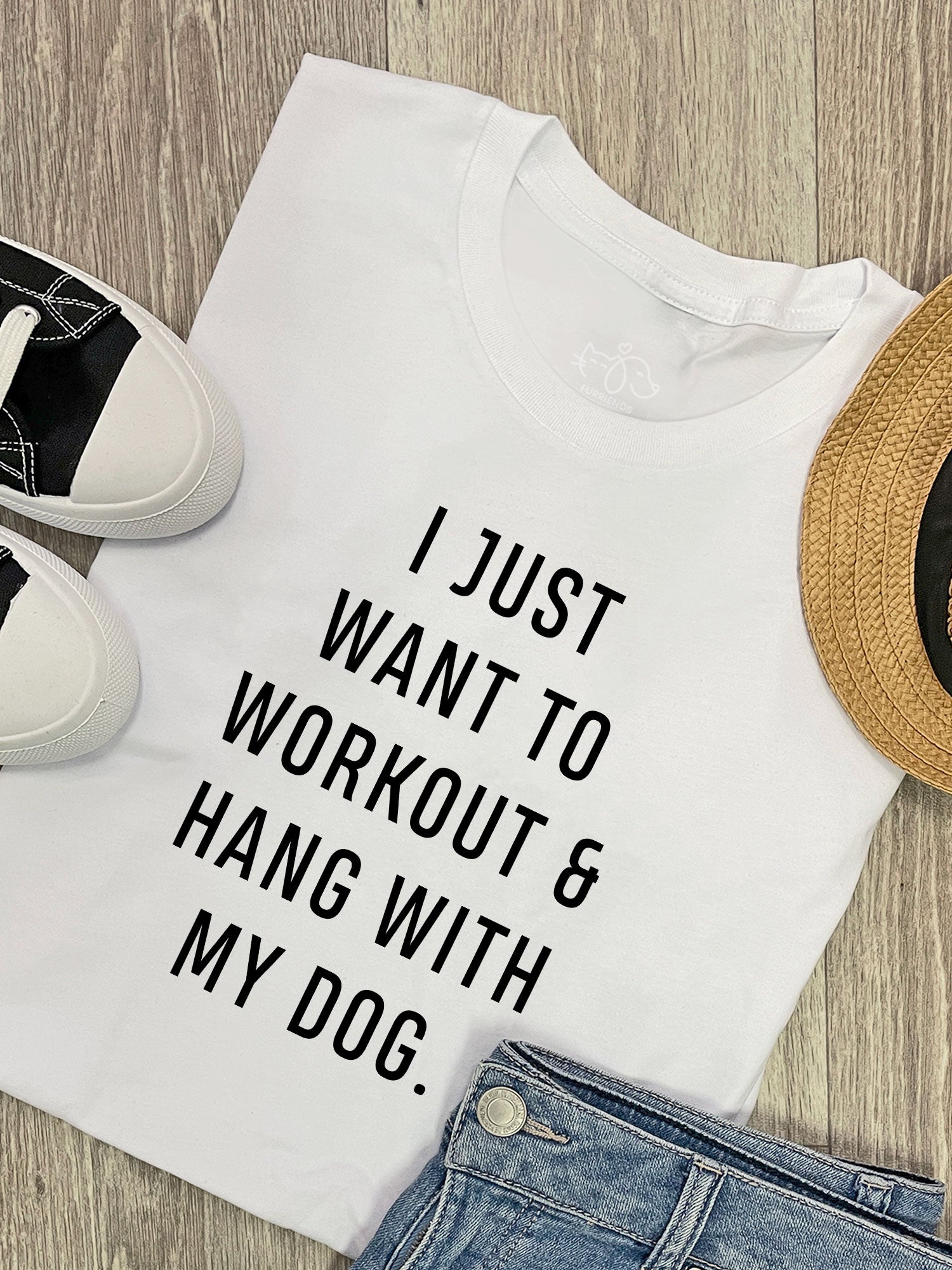 Workout & Hang With My Dog Ava Women's Regular Fit Tee