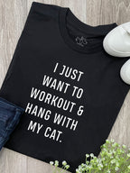 Workout & Hang With My Cat Ava Women's Regular Fit Tee
