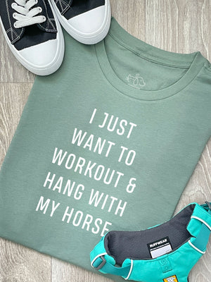 Workout & Hang With My Horse Ava Women's Regular Fit Tee