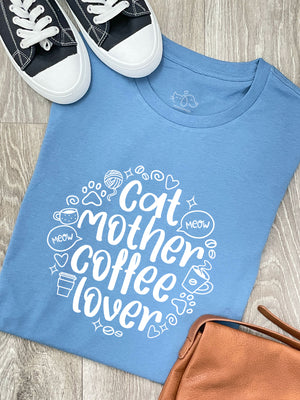 Cat Mother Coffee Lover Ava Women's Regular Fit Tee