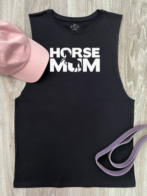 Horse Mum Silhouette Axel Drop Armhole Muscle Tank