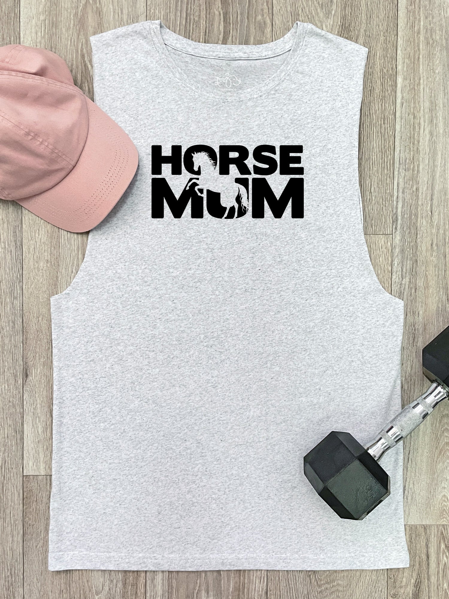 Horse Mum Silhouette Axel Drop Armhole Muscle Tank