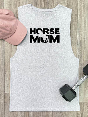 Horse Mum Silhouette Axel Drop Armhole Muscle Tank