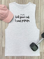 Tell Your Cat I Said pspsps Axel Drop Armhole Muscle Tank