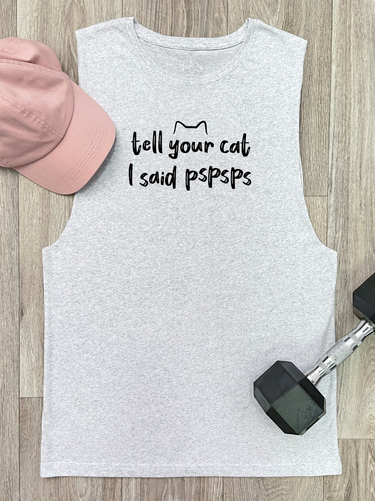 Tell Your Cat I Said pspsps Axel Drop Armhole Muscle Tank