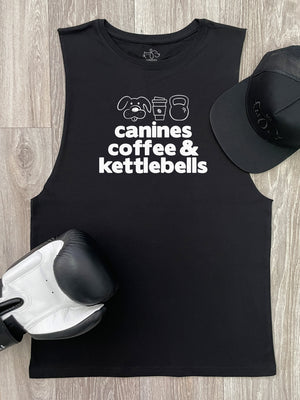 Canines, Coffee & Kettlebells Axel Drop Armhole Muscle Tank