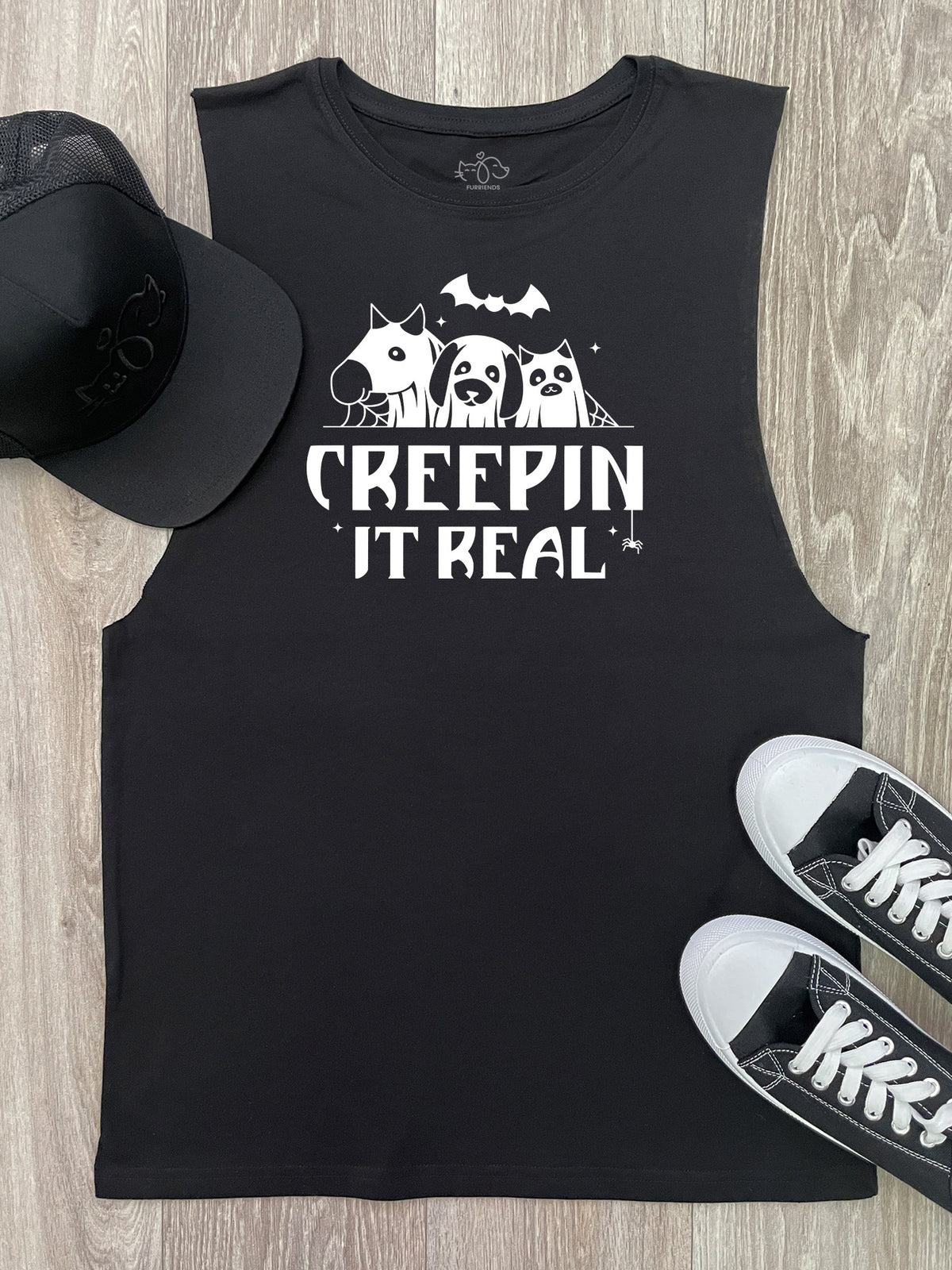 Creepin It Real Axel Drop Armhole Muscle Tank