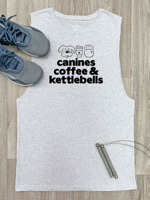 Canines, Coffee & Kettlebells Axel Drop Armhole Muscle Tank