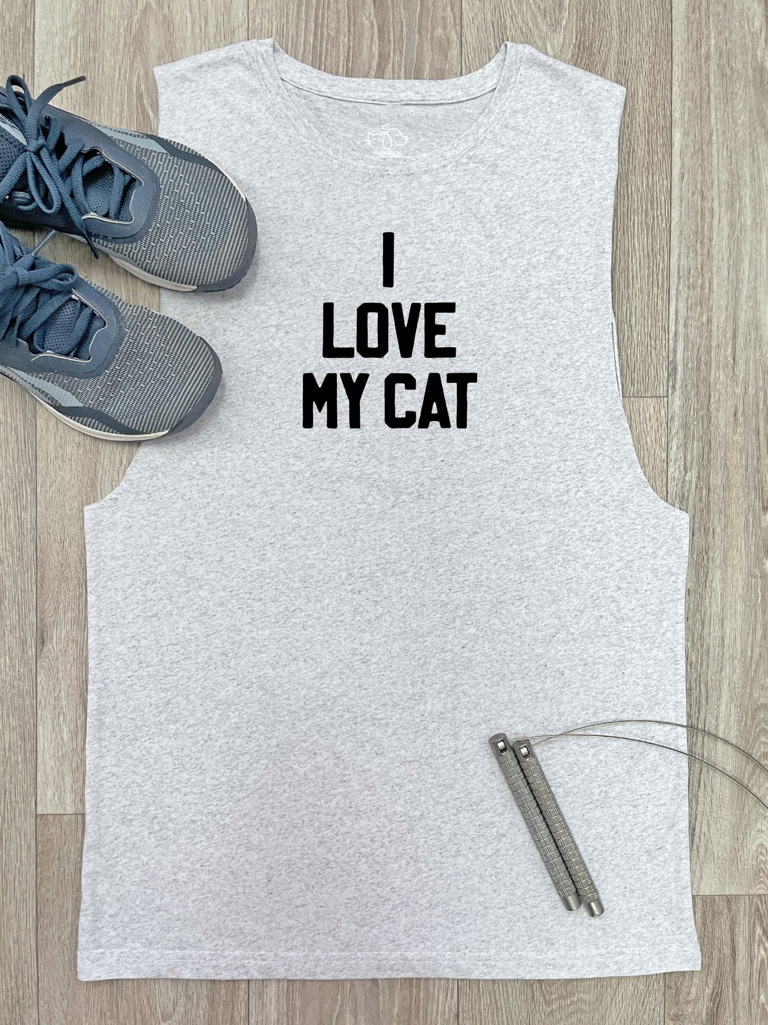I Love My Cat Axel Drop Armhole Muscle Tank