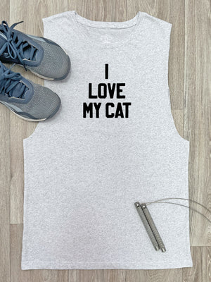 I Love My Cat Axel Drop Armhole Muscle Tank