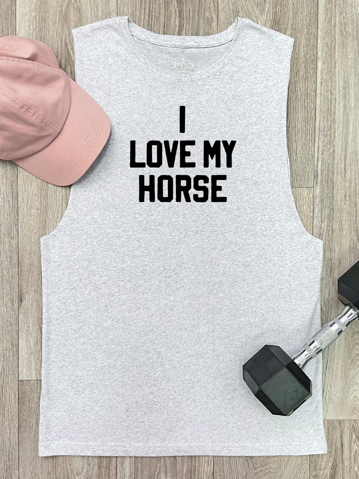 I Love My Horse Axel Drop Armhole Muscle Tank