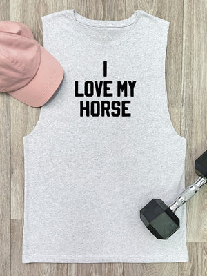 I Love My Horse Axel Drop Armhole Muscle Tank
