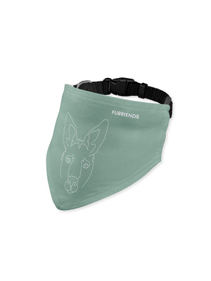 Kangaroo Reversible Dog Bandana With Collar