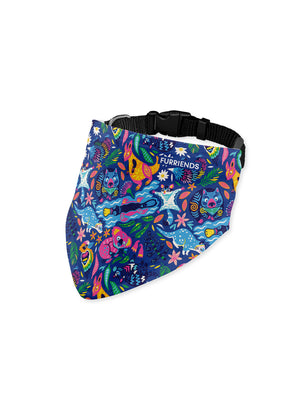 Kangaroo Reversible Dog Bandana With Collar