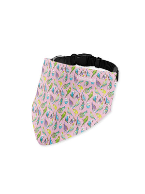 Bright Budgies Customisable Dog Bandana With Collar