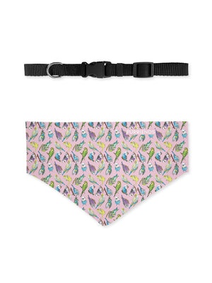 Bright Budgies Customisable Dog Bandana With Collar