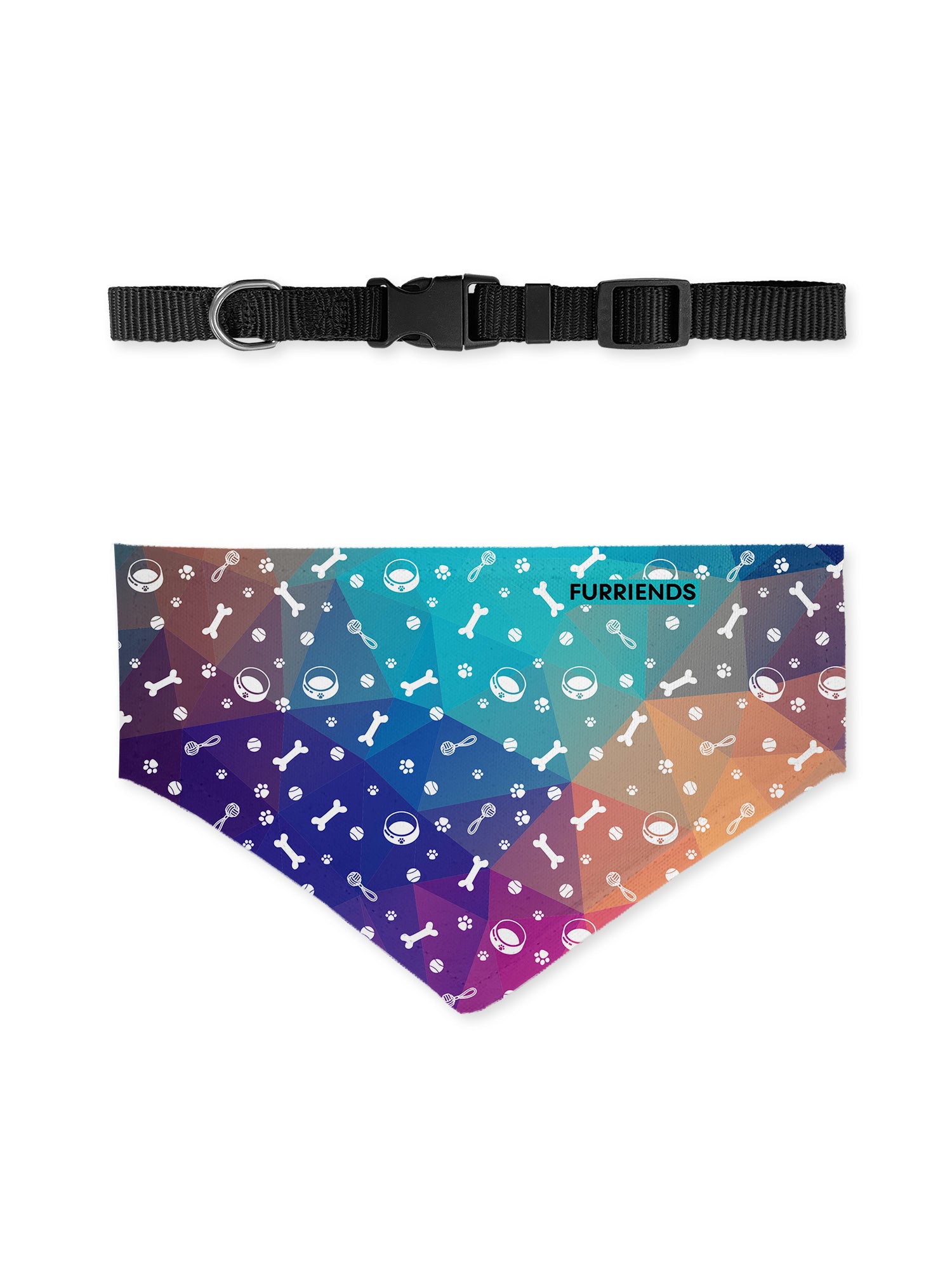 Favourite Things Reversible & Customisable Dog Bandana With Collar