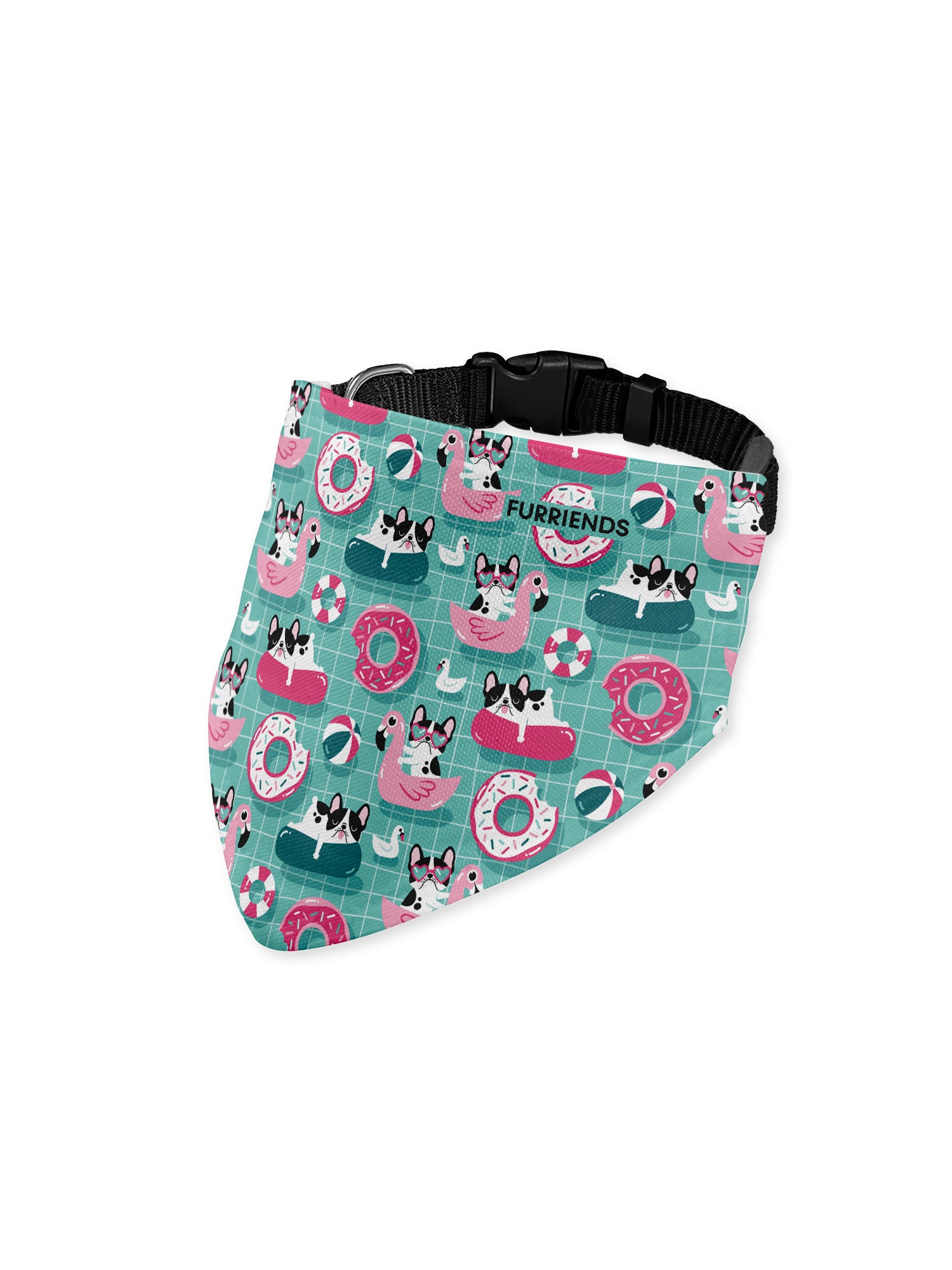 Pool Party Customisable Dog Bandana With Collar