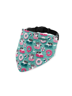 Pool Party Customisable Dog Bandana With Collar