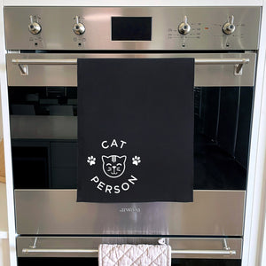 Cat Person Tea Towel