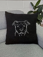 American Staffordshire Terrier Linen Cushion Cover