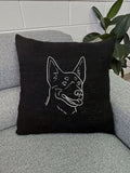 Kelpie Linen Cushion Cover