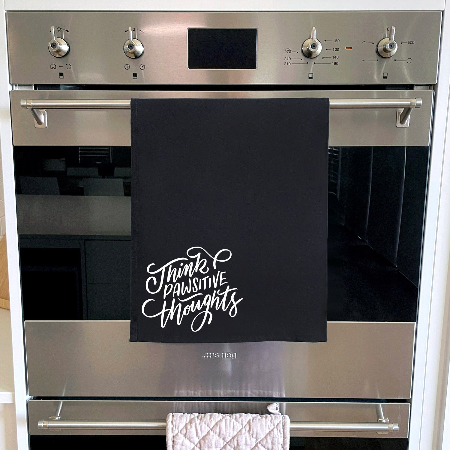 Think Pawsitive Thoughts Tea Towel