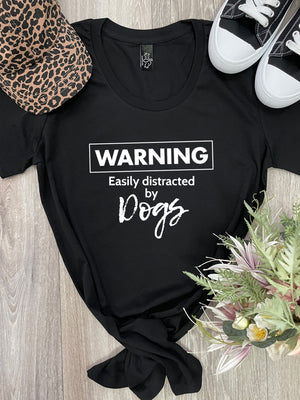 Warning. Easily Distracted By Dogs Chelsea Slim Fit Tee