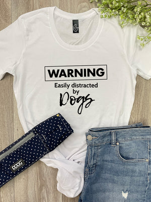 Warning. Easily Distracted By Dogs Chelsea Slim Fit Tee